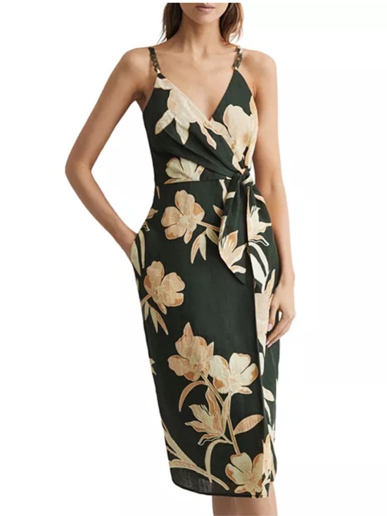 Reiss Dresses & Skirts - Reiss Alice Floral Linen Dress 2 EUC